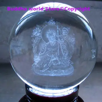 Budist de aprovizionare ACASĂ Altar Eficace binecuvânteze în condiții de siguranță noroc de sănătate Padmasambhava Guru Rinpoche buddha 3D minge de Cristal talisman