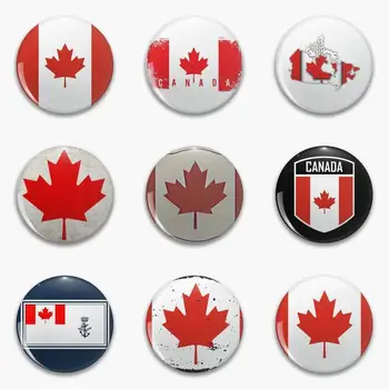 Canada Flag Sticker Harta Moale Butonul Pin Amuzant, Creativ Haine Femei Bijuterii Insigna Brosa Desene Animate Cadou Drăguț Pin Rever Pălărie
