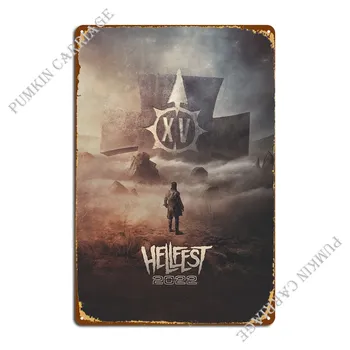 Hellfest 6 Semn De Metal Ruginit Garaj Garaj Cinema Tin Semn Poster