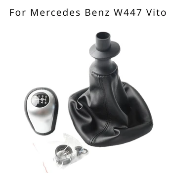 6 trepte Masina Schimbătorului de Viteze din Piele Jambiere Boot Capac pentru Mercedes-Benz W447 Vito 2017 2018 2019 2020