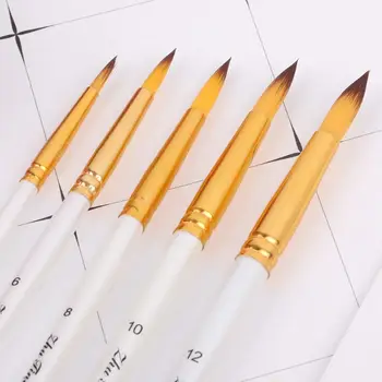 5pcs Profesionale Pictura Set de Pensule Acril Ulei, Acuarelă Pensulă Instrument de Desen Artă Nailon Păr Set de Perii