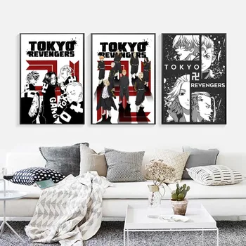 Anime Tokyo Răzbunătorul Poster Kraft Bar Club Hârtie De Epocă Poster De Arta De Perete Pictura Dormitor Studiu Mare Szie Pictura Pe Perete Autocolante