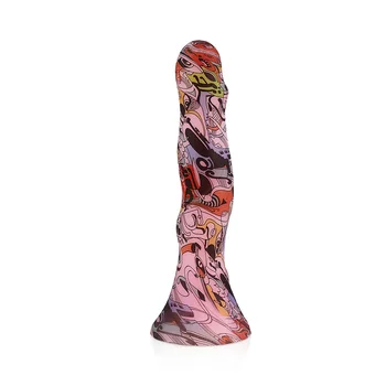 Noul magic stick de culoare amestecat în formă de silicon artificial penis moale de culoare model de sex feminin adult produse