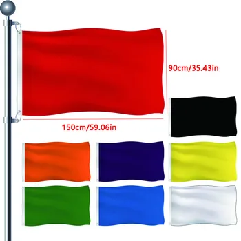 90x150cm Solid Colorate Steag Steag Alb Culoare Solidă Banner pentru Festivalul de Acasă Decor Personalizat Banner Metal Găuri Garnituri