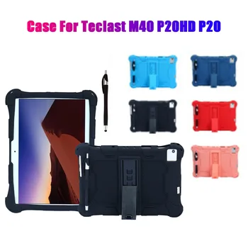 Caz de Teclast M40 P20HD P20 Tablet 10.1 Inch, husa Silicon Reglabil Stand pentru Tableta Teclast P20HD(Negru)