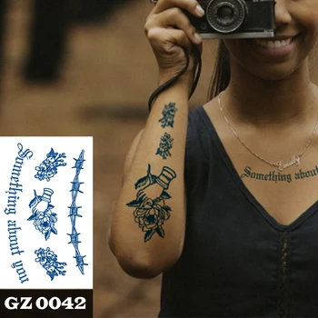 Semi Permanent Sârmă Ghimpată Tatuaje Body Art Impermeabil Tatuaj Temporar Autocolant Pentru Barbati Femei