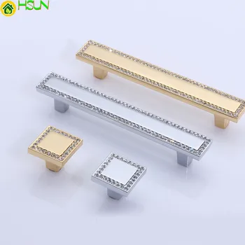 Aur, Argint Cristal Dulap Butoane Sertar Mânere / Metru Cabinet De Sticlă Mâner Dulap De Bucătărie Ocupa De Hardware