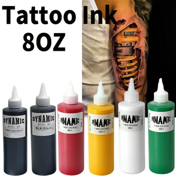 NOI Dinamici Profesionale Negru Tatuaj Cerneală Pigment DIY Tatuaj Pigment Practică Supplie Tatuaj Gel Tatuaj Body Art Pigment 8OZ BLK