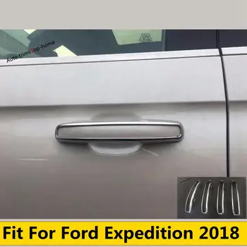 În Afara Ușa De La Mașină A Trage Mânerul Ușii Mâner Castron Capac Capitonaj Exterior Se Potrivesc Pentru Ford Expedition 2018 Crom Styling Accesorii