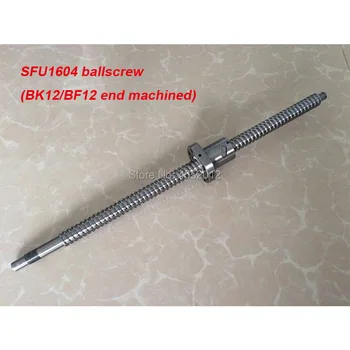 BallScrew SFU1604 - 200 300 400 500 600 mm șurub cu Bile Laminate cu un singur Ballnut pentru CNC piese BK/BF12 standard end prelucrate