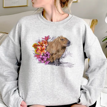 Capybara hoodies femei sudoare y2k 2023 grafic amuzant hanorace Pulover feminin streetwear jachete