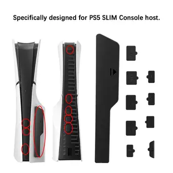 9Pcs/set Capac de Praf Pentru PS5 Silicon Slim Praf Protectorf Pentru Ediția Digitală Port USB Plug Pentru PS5 Slim Consola de jocuri Accesoriu