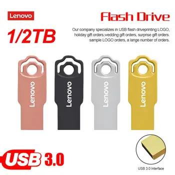Lenovo Mini USB Flash Drive 2TB Viteza Mare de 1TB Pen Drive 128GB, 256GB 512GB de Memorie USB Pentru Windows 11 10 9 8 cu Darul Cheie lanț
