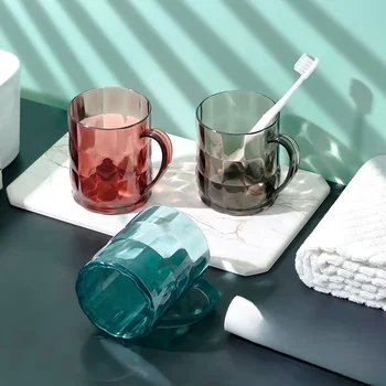 Simplu și Practic din material Plastic Transparent Cana de Apa cu Maner Creative Gargara Dinte Cupa de uz Casnic Periere și Spălare Cupa